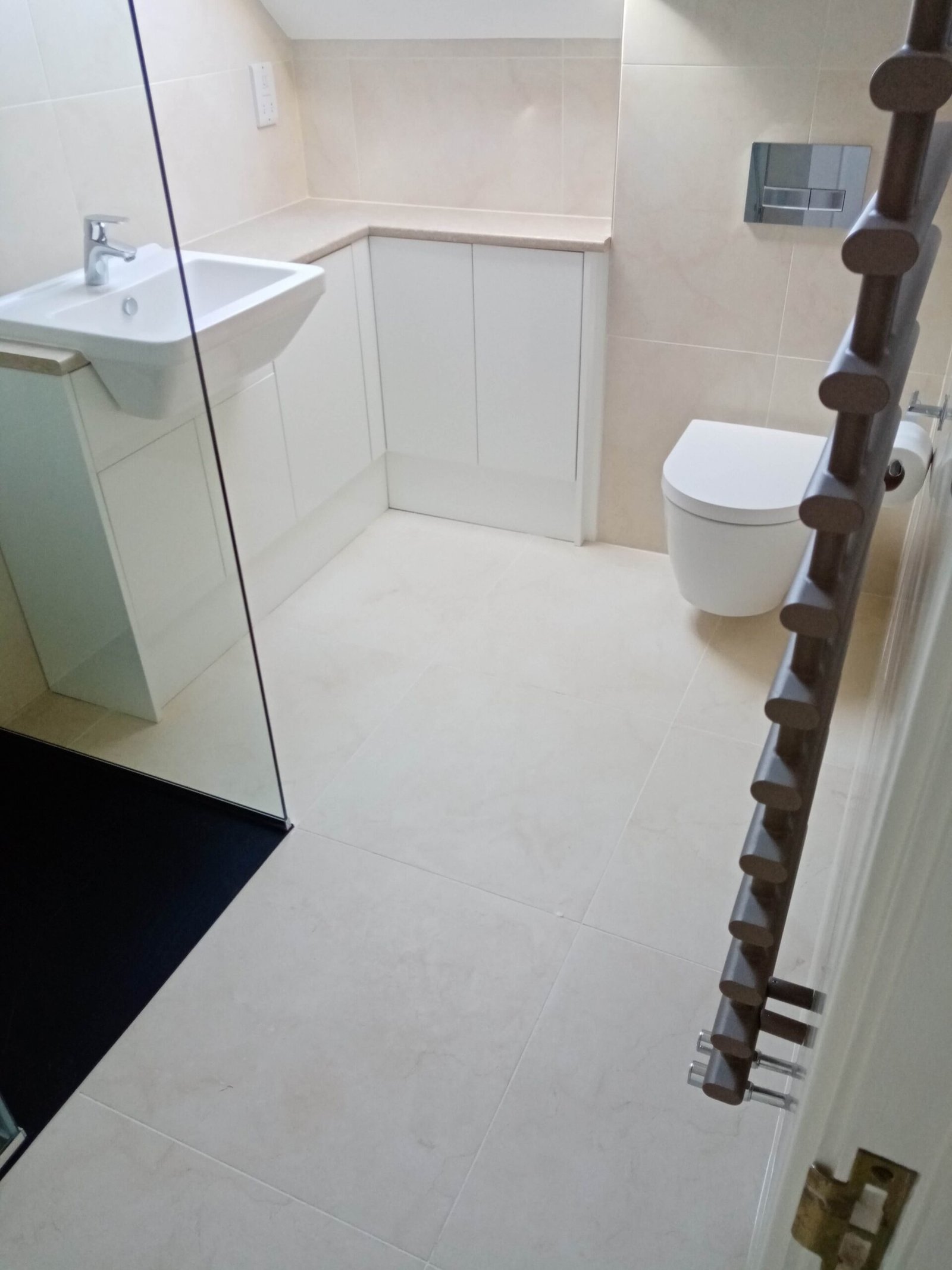 Fanning bathroom renovation in Lyme Regis by N. Patten Building & Carpentry